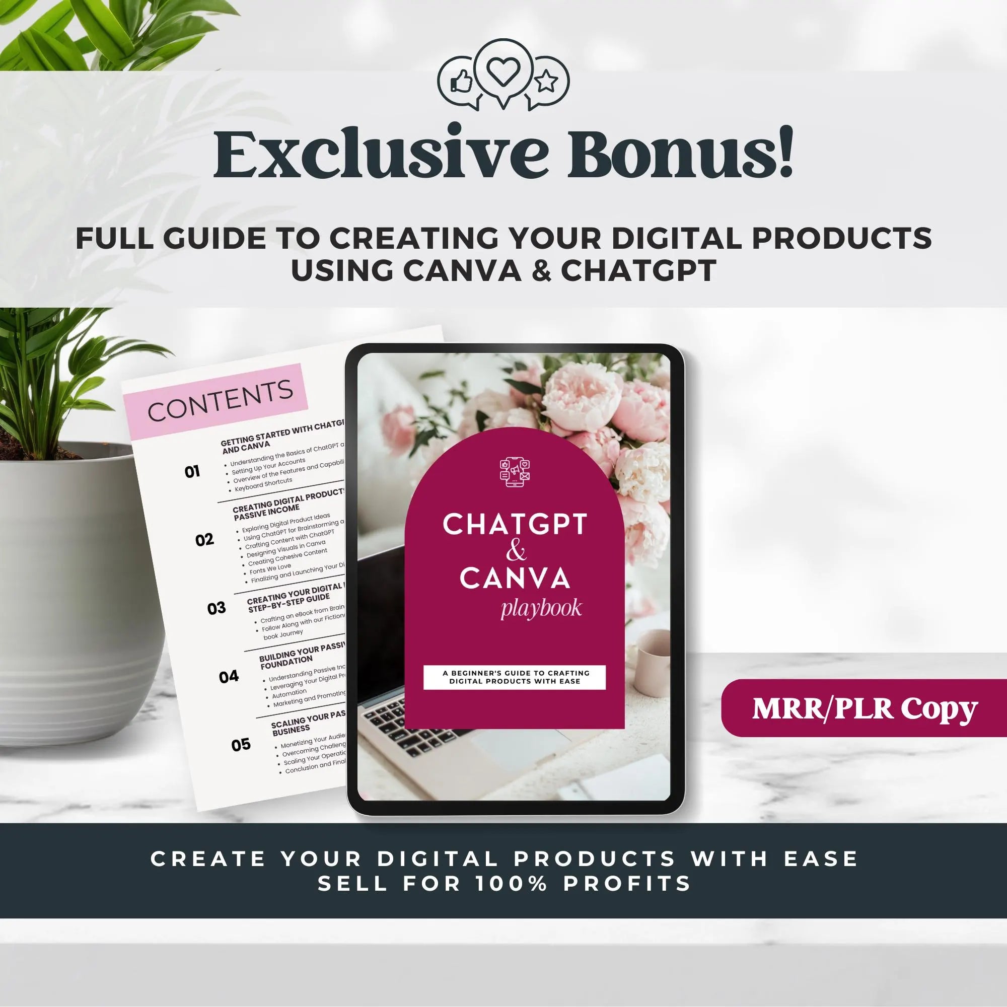 How to Create and Sell Digital Products, Using Canva and Chatgpt, Digital Marketing Beginners Guide. MRR, PLR, Product Delivery Templates
